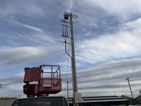 電気工事　西尾市高圧装柱工事